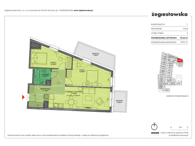 Mieszkanie w inwestycji Żegiestowska III, symbol 7.M.01 » nportal.pl