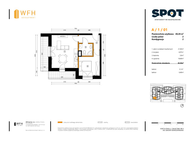 Mieszkanie w inwestycji SPOT, symbol A.1.01 » nportal.pl