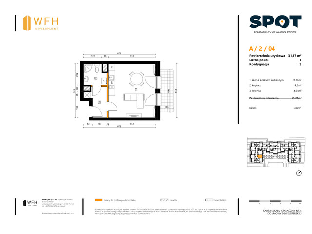 Mieszkanie w inwestycji SPOT, symbol A.2.04 » nportal.pl