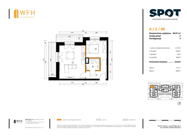 Mieszkanie w inwestycji SPOT, symbol A.2.08 » nportal.pl