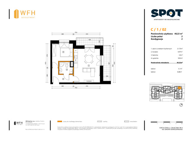 Mieszkanie w inwestycji SPOT, symbol C.1.02 » nportal.pl