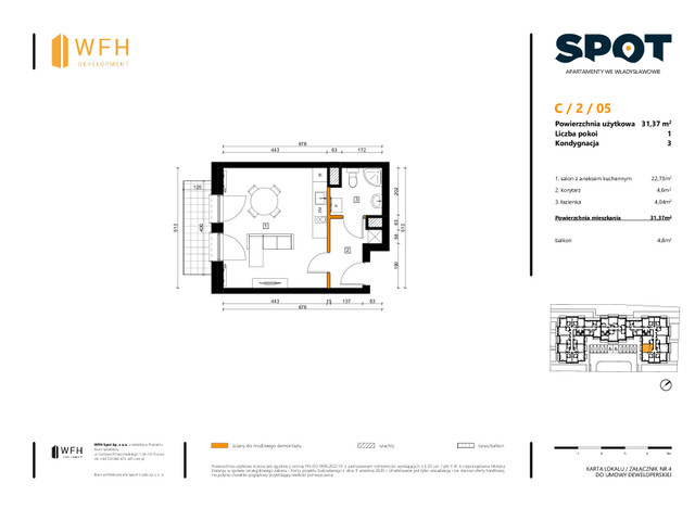 Mieszkanie w inwestycji SPOT, symbol C.2.05 » nportal.pl