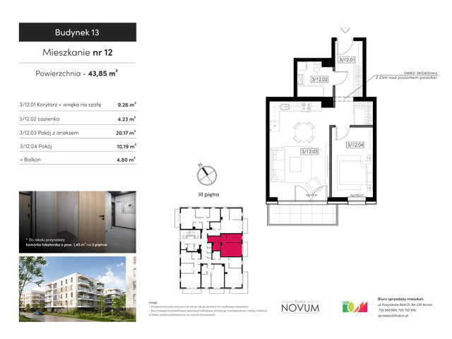Mieszkanie w inwestycji Nova Rumia etap XIII, symbol M12 » nportal.pl