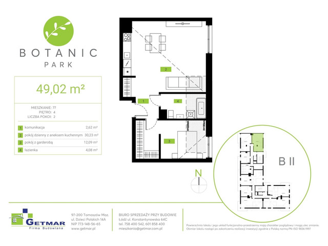 Mieszkanie w inwestycji Botanic Park, symbol 77 » nportal.pl
