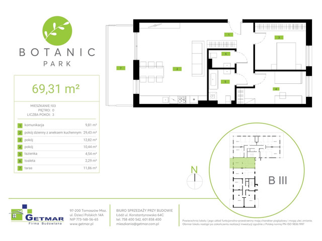 Mieszkanie w inwestycji Botanic Park, symbol 103 » nportal.pl