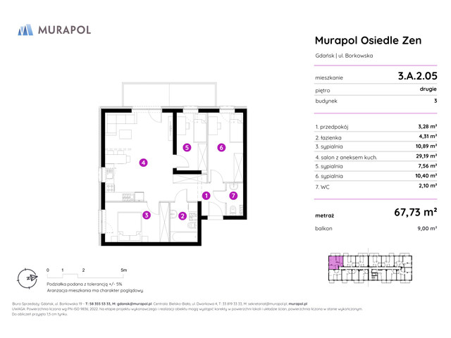 Mieszkanie w inwestycji Murapol Osiedle Zen, symbol 3.A.2.05 » nportal.pl