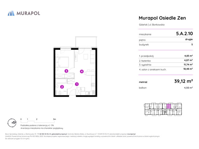 Mieszkanie w inwestycji Murapol Osiedle Zen, symbol 5.A.2.10 » nportal.pl