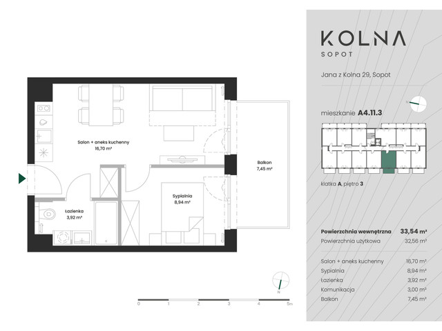 Mieszkanie w inwestycji Kolna Sopot, symbol A4.11.3 » nportal.pl