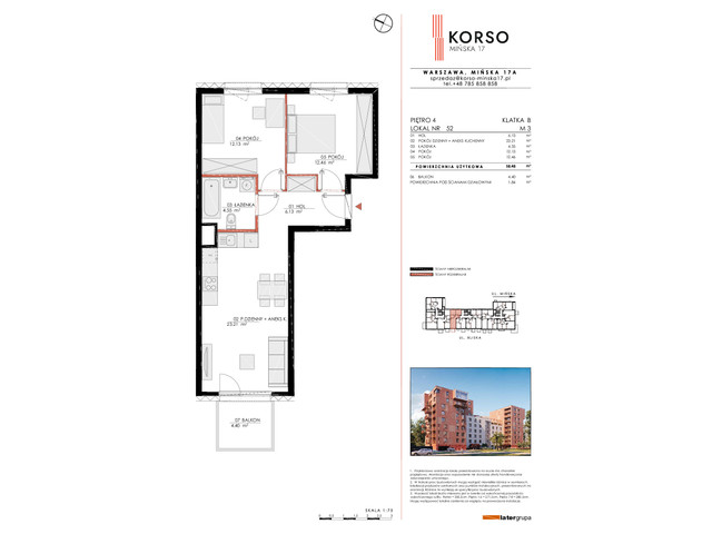 Mieszkanie w inwestycji Korso Mińska 17, symbol 52 » nportal.pl