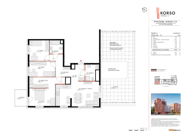 Mieszkanie w inwestycji Korso Mińska 17, symbol 73 » nportal.pl
