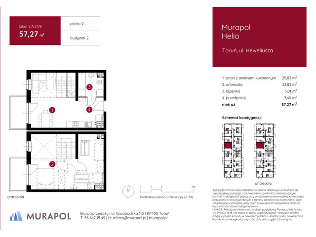Mieszkanie w inwestycji Murapol Helio, symbol 2.A.2.09 » nportal.pl