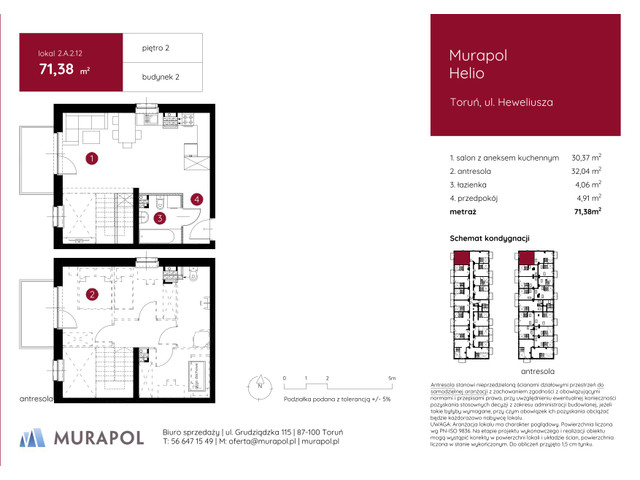 Mieszkanie w inwestycji Murapol Helio, symbol 2.A.2.12 » nportal.pl