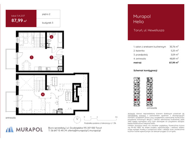 Mieszkanie w inwestycji Murapol Helio, symbol 3.A.2.07 » nportal.pl