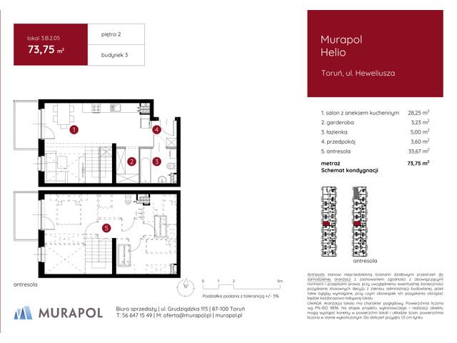 Mieszkanie w inwestycji Murapol Helio, symbol 3.B.2.05 » nportal.pl