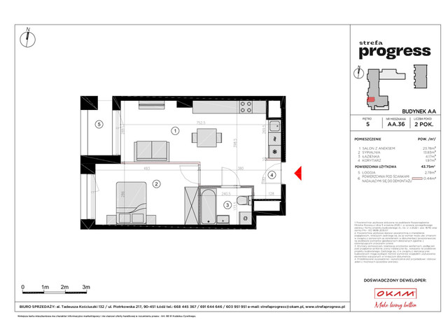 Mieszkanie w inwestycji STREFA PROGRESS, symbol AA.36 » nportal.pl