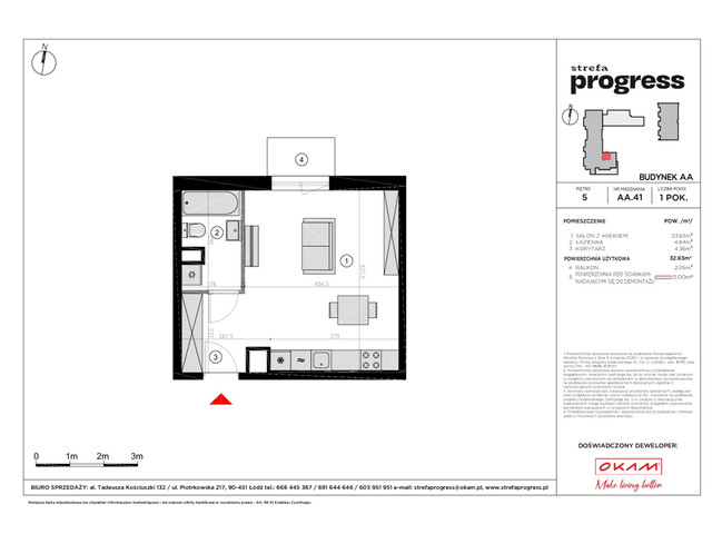 Mieszkanie w inwestycji STREFA PROGRESS, symbol AA.41 » nportal.pl