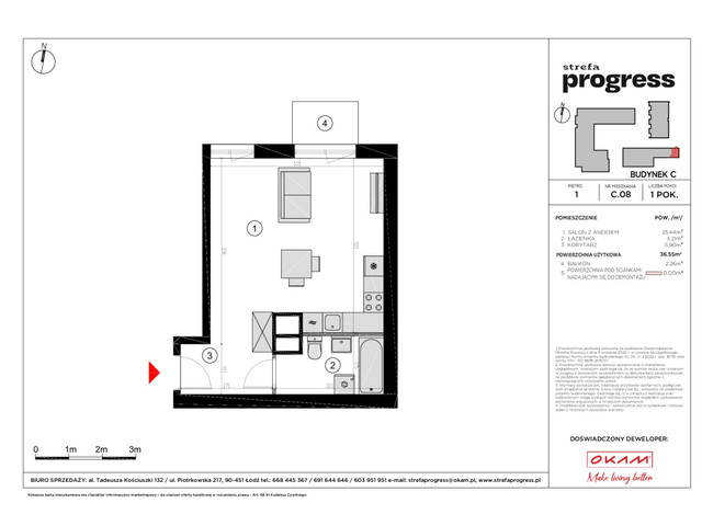 Mieszkanie w inwestycji STREFA PROGRESS, budynek Rezerwacja, symbol C.08 » nportal.pl