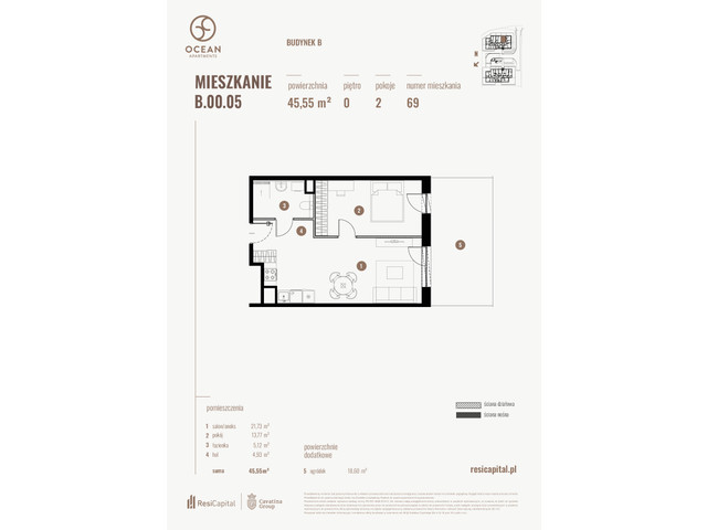 Mieszkanie w inwestycji OCEAN APARTMENTS, symbol B.00.05 » nportal.pl