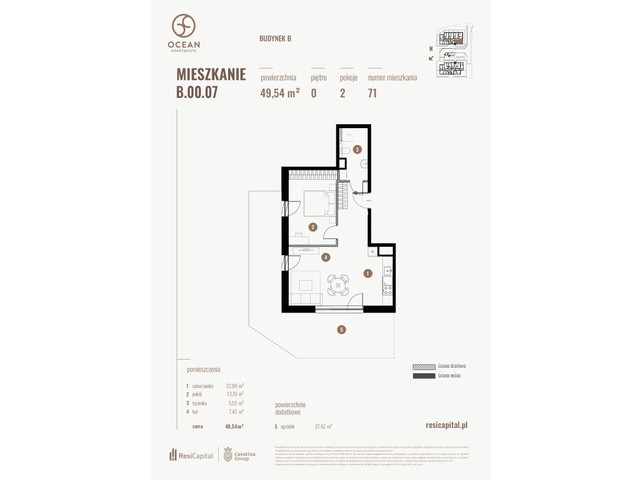 Mieszkanie w inwestycji OCEAN APARTMENTS, symbol B.00.07 » nportal.pl