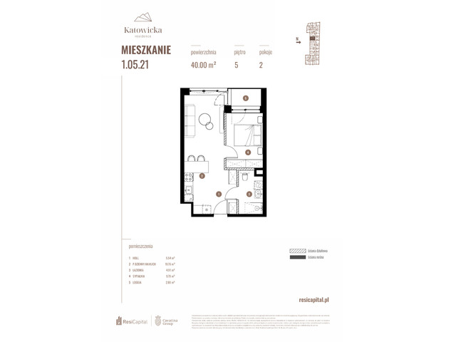 Mieszkanie w inwestycji KATOWICKA RESIDENCE, symbol 1.05.21 » nportal.pl