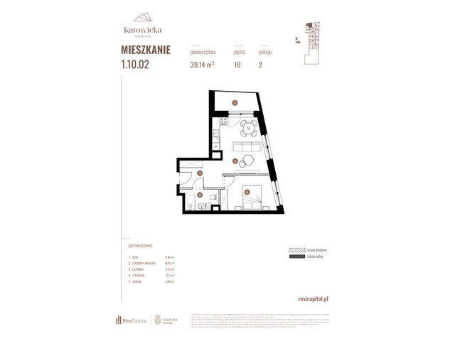 Mieszkanie w inwestycji KATOWICKA RESIDENCE, symbol 1.10.02 » nportal.pl