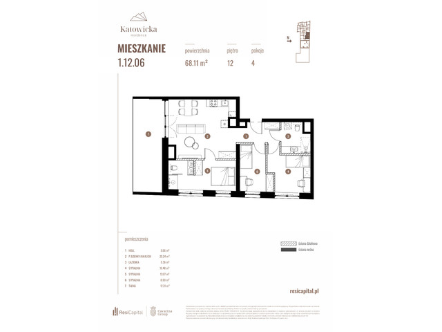 Mieszkanie w inwestycji KATOWICKA RESIDENCE, symbol 1.12.06 » nportal.pl