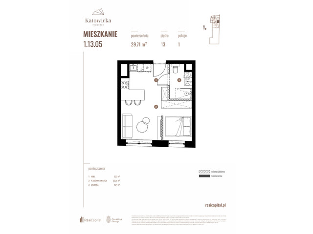 Mieszkanie w inwestycji KATOWICKA RESIDENCE, symbol 1.13.05 » nportal.pl