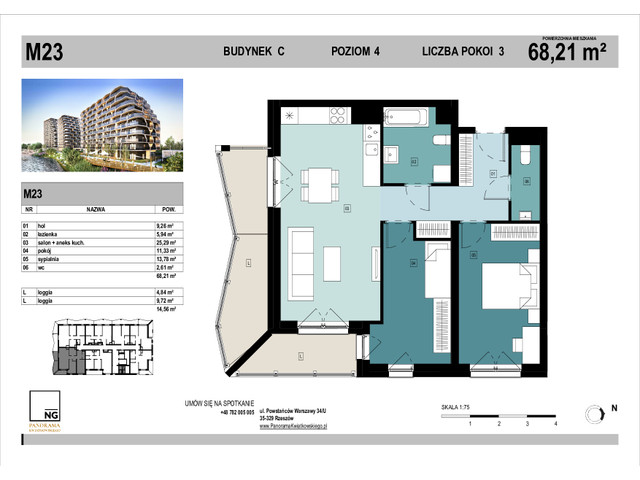 Mieszkanie w inwestycji PANORAMA KWIATKOWSKIEGO, symbol C_23 » nportal.pl