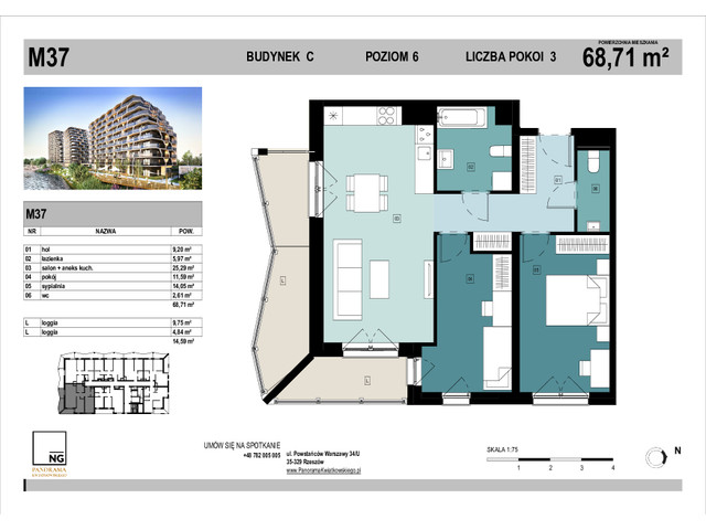 Mieszkanie w inwestycji PANORAMA KWIATKOWSKIEGO, symbol C_37 » nportal.pl