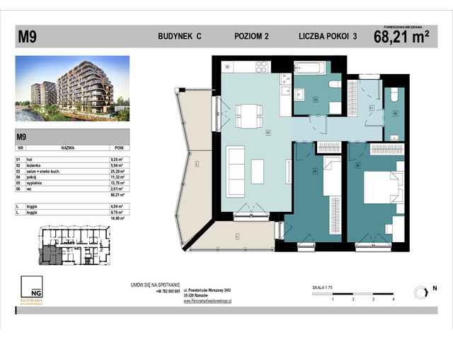 Mieszkanie w inwestycji PANORAMA KWIATKOWSKIEGO, symbol C_9 » nportal.pl
