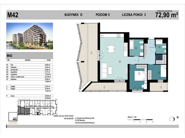 Mieszkanie w inwestycji PANORAMA KWIATKOWSKIEGO, symbol D_42 » nportal.pl