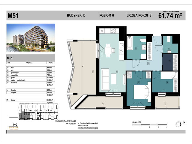 Mieszkanie w inwestycji PANORAMA KWIATKOWSKIEGO, symbol D_51 » nportal.pl