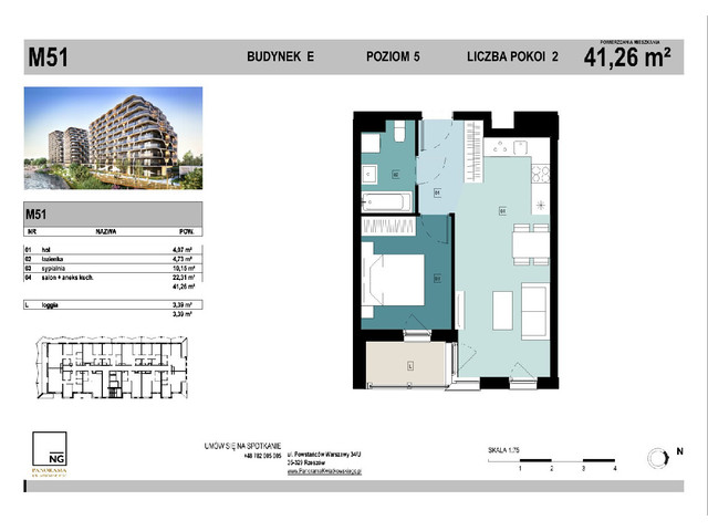 Mieszkanie w inwestycji PANORAMA KWIATKOWSKIEGO, symbol E_51 » nportal.pl
