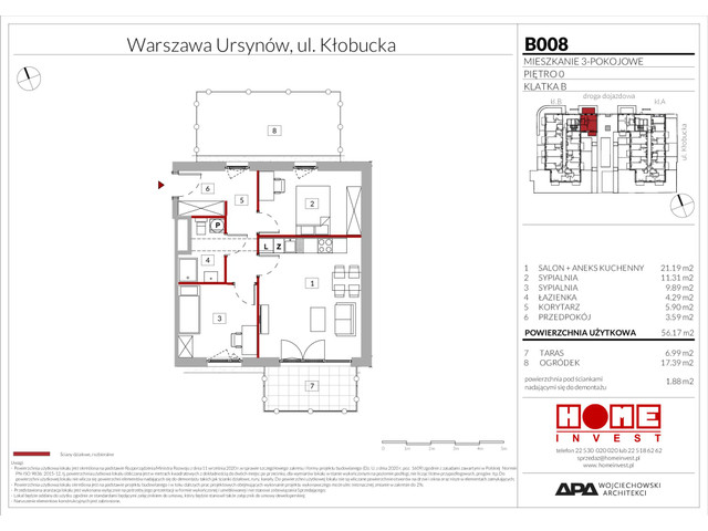 Mieszkanie w inwestycji Enklawa Ursynów, symbol B008 » nportal.pl