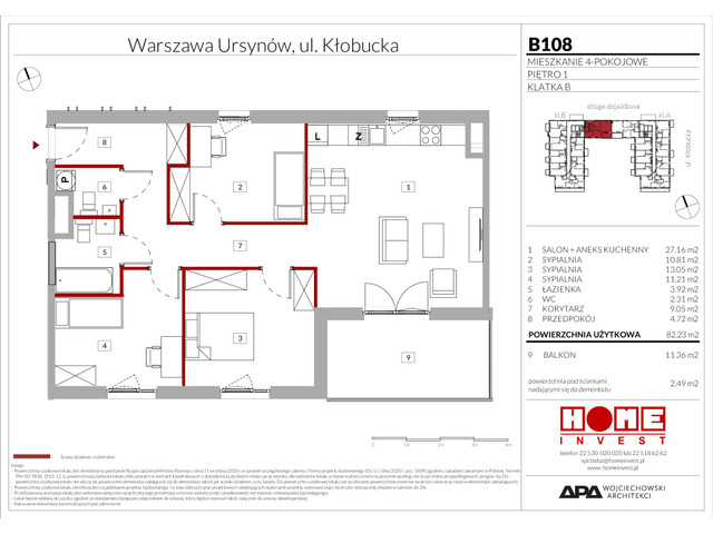 Mieszkanie w inwestycji Enklawa Ursynów, symbol B108 » nportal.pl