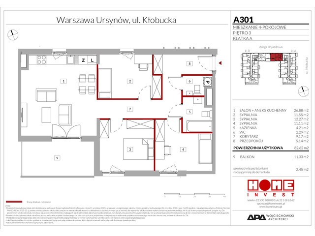 Mieszkanie w inwestycji Enklawa Ursynów, symbol A301 » nportal.pl