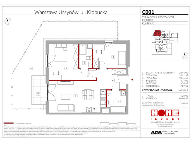 Mieszkanie w inwestycji Enklawa Ursynów, symbol C001 » nportal.pl