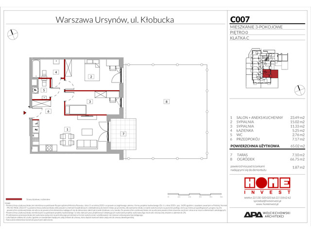 Mieszkanie w inwestycji Enklawa Ursynów, symbol C007 » nportal.pl