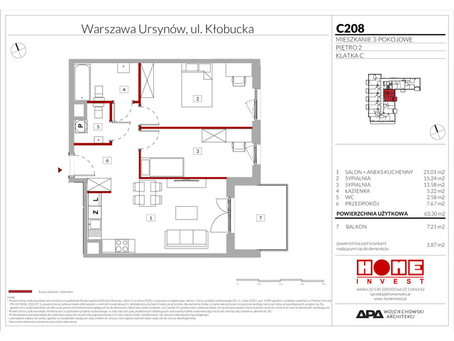 Mieszkanie w inwestycji Enklawa Ursynów, symbol C208 » nportal.pl