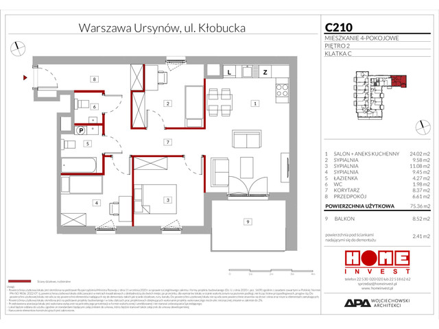 Mieszkanie w inwestycji Enklawa Ursynów, symbol C210 » nportal.pl