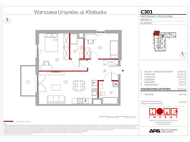 Mieszkanie w inwestycji Enklawa Ursynów, symbol C301 » nportal.pl