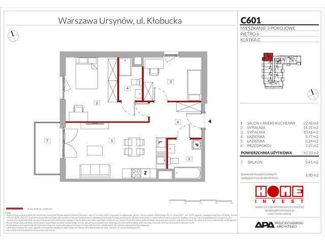 Mieszkanie w inwestycji Enklawa Ursynów, symbol C601 » nportal.pl