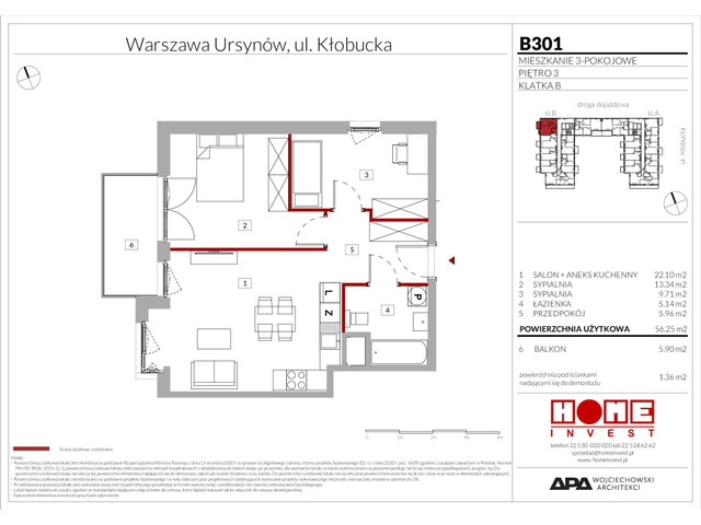 Mieszkanie w inwestycji Enklawa Ursynów, symbol B301 » nportal.pl