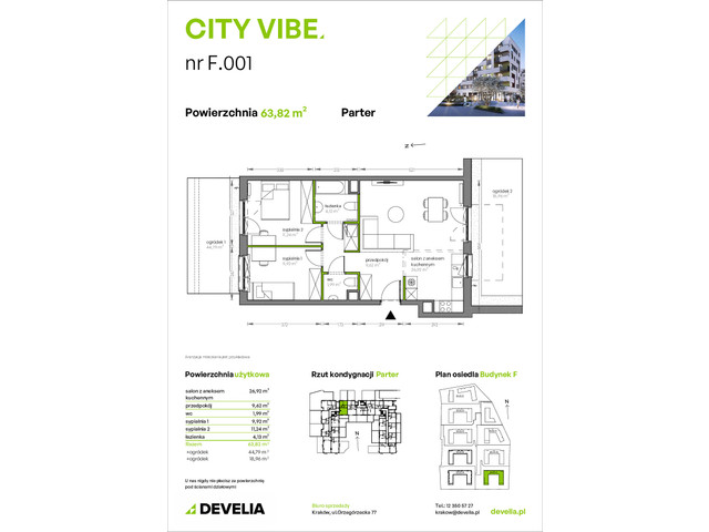Mieszkanie w inwestycji City Vibe - budynek River View, symbol F.001 » nportal.pl