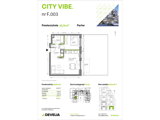 Mieszkanie w inwestycji City Vibe - budynek River View, symbol F.003 » nportal.pl