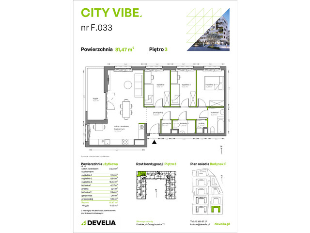 Mieszkanie w inwestycji City Vibe - budynek River View, symbol F.033 » nportal.pl