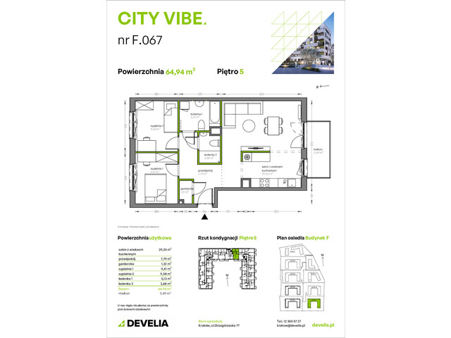 Mieszkanie w inwestycji City Vibe - budynek River View, symbol F.067 » nportal.pl