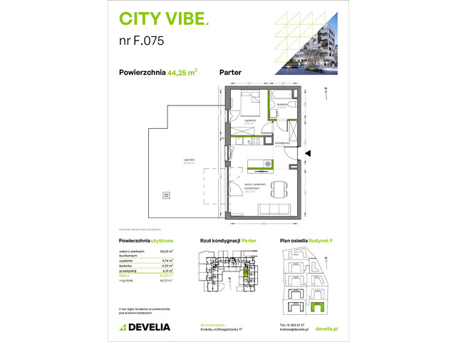 Mieszkanie w inwestycji City Vibe - budynek River View, symbol F.075 » nportal.pl