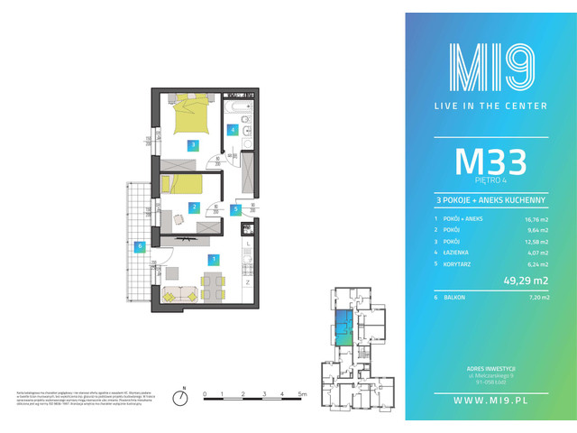 Mieszkanie w inwestycji MI9, symbol M33 » nportal.pl