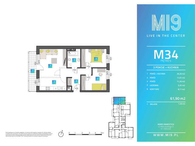 Mieszkanie w inwestycji MI9, symbol M34 » nportal.pl